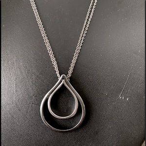 Lia Sophia Double Teardrop Necklace